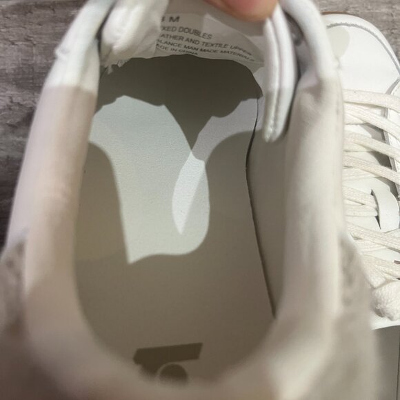 Tretorn Women Mixed Double Low Top Sneaker US Size 8 WHITE/ TAUPE - Picture 8 of 8
